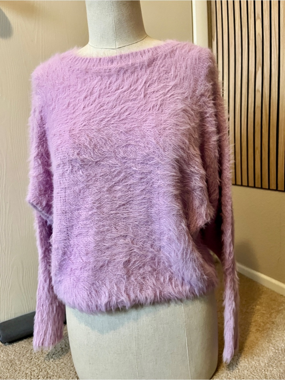 Jessica Simpson Lilac Fuzzy Crewneck Sweater